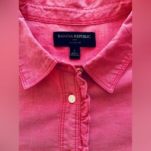 Banana Republic Button-Up Shirt w/ Ruffled Placket